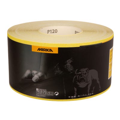 Mirka Yellow Hiomant Sandpaper P120 100mm x 50m Roll