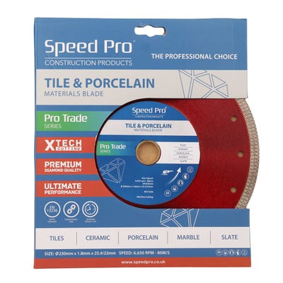 Speed Pro Tile & Porcelain Cutting Blade 230 x 1.8 x 22mm