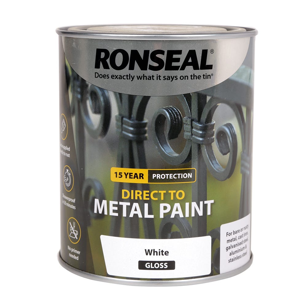 Ronseal Direct to Metal White Gloss 750ml