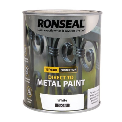 Ronseal Direct to Metal White Gloss 750ml