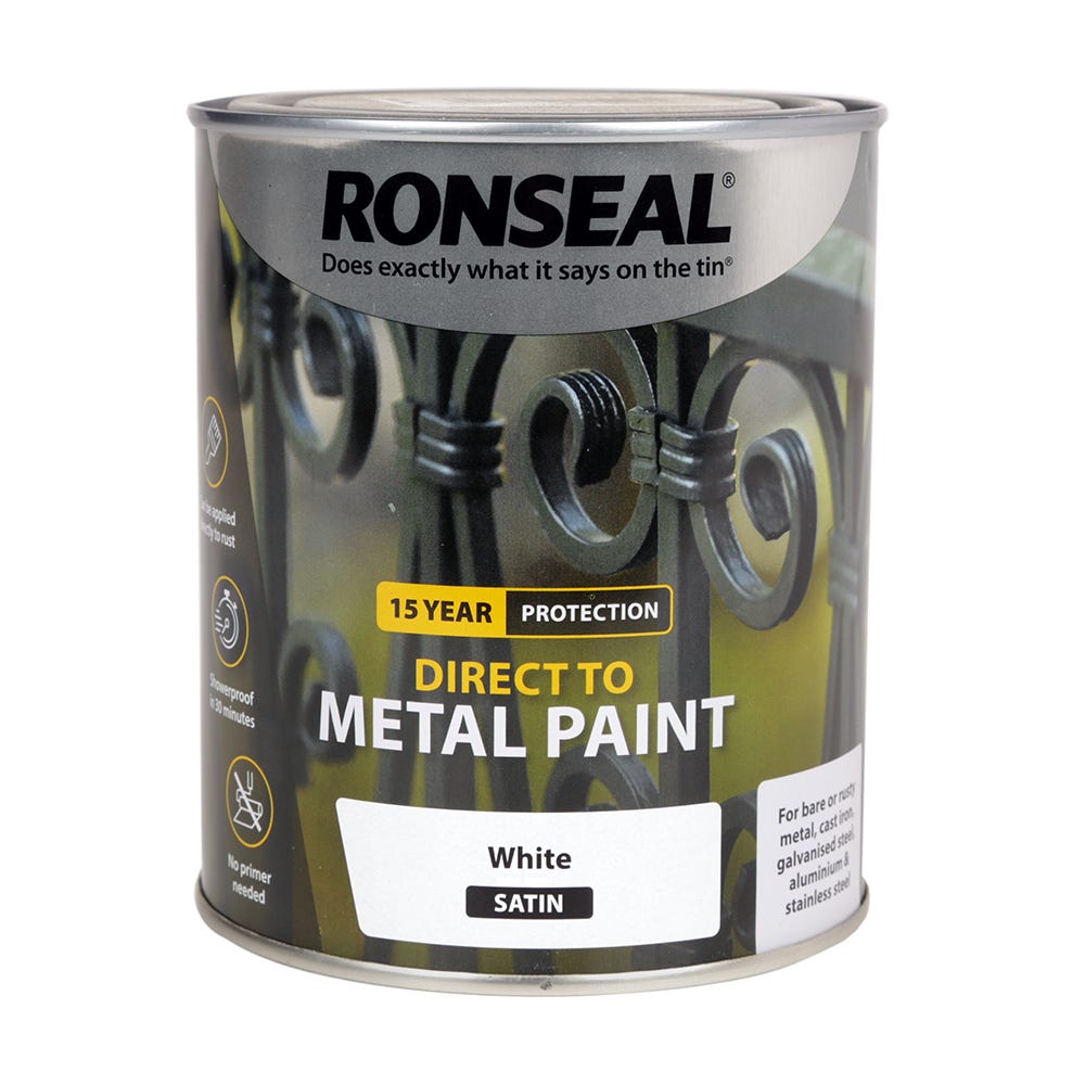 Ronseal Direct to Metal White Satin 750ml