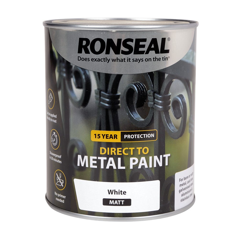 Ronseal Direct to Metal White Matt 750ml