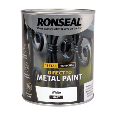 Ronseal Direct to Metal White Matt 750ml