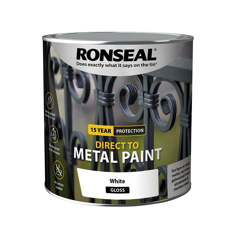  Ronseal Direct to Metal Paint White Gloss 2.5L