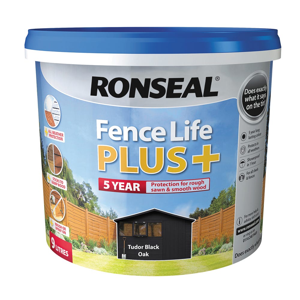 Ronseal Fence Life Plus Tudor Black Oak 9L