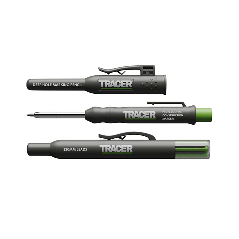 Tracer Deep Hole Construction Pencil & Replacement Leads Kit