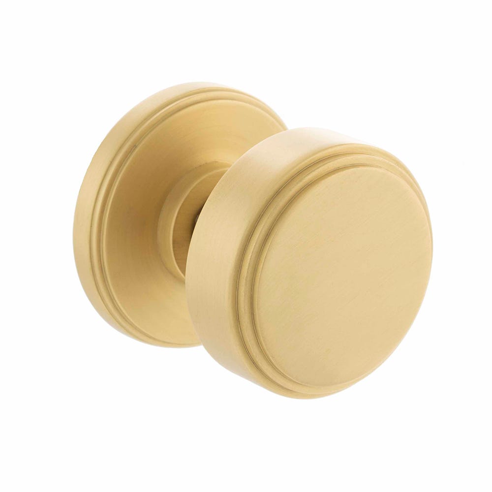 Millhouse Brass Boulton Stepped Mortice Knob Satin Brass