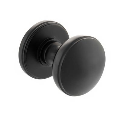 Millhouse Brass Edison Domed Mortice Knob Matt Black