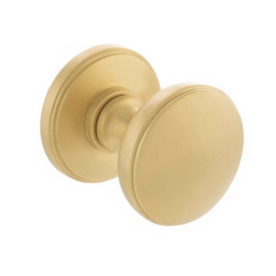 Millhouse Brass Edison Domed Mortice Knob Satin Brass