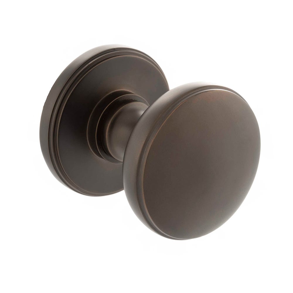 Millhouse Brass Edison Domed Mortice Knob Dark Bronze