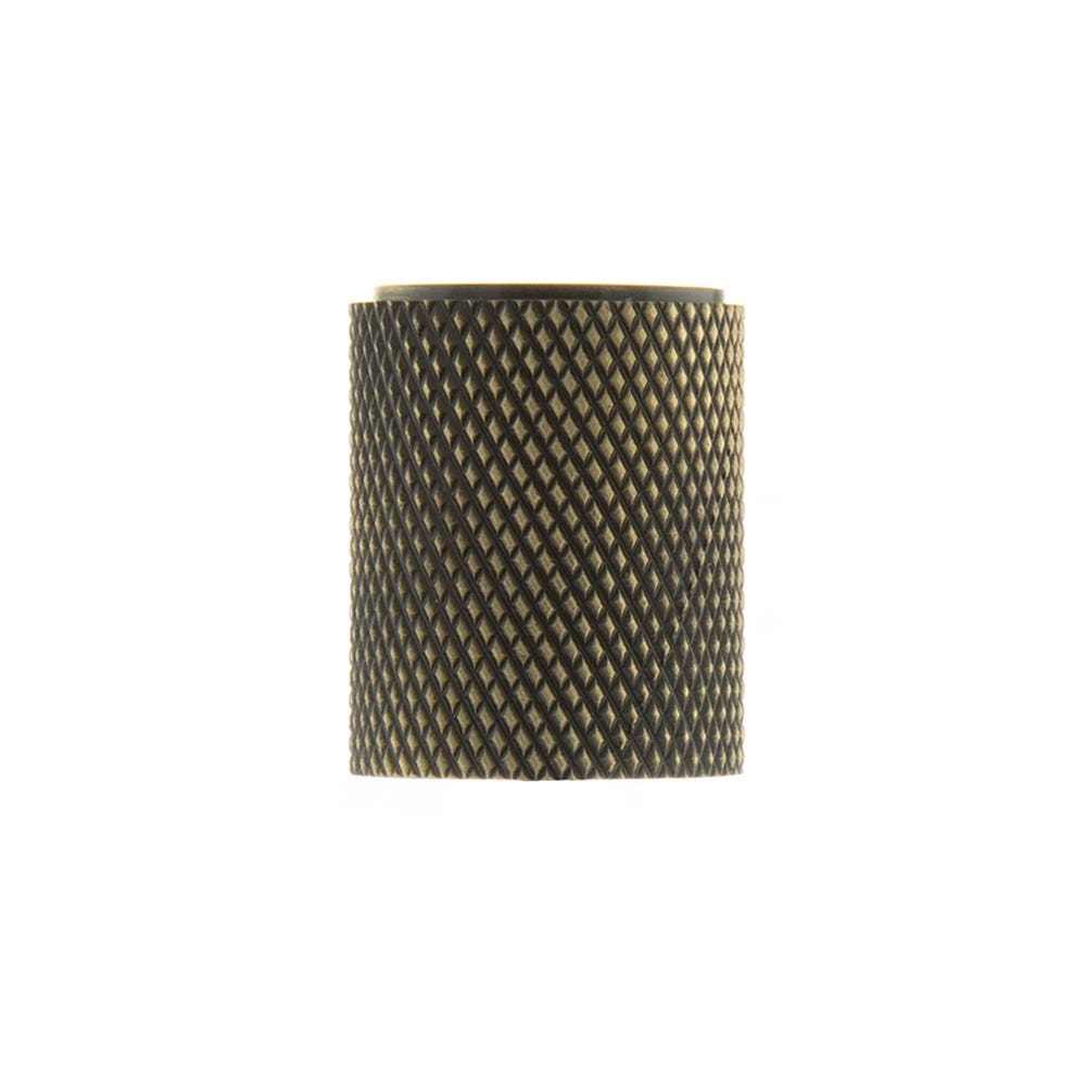 Millhouse Brass Watson Knurled Cabinet Knob Antique Brass
