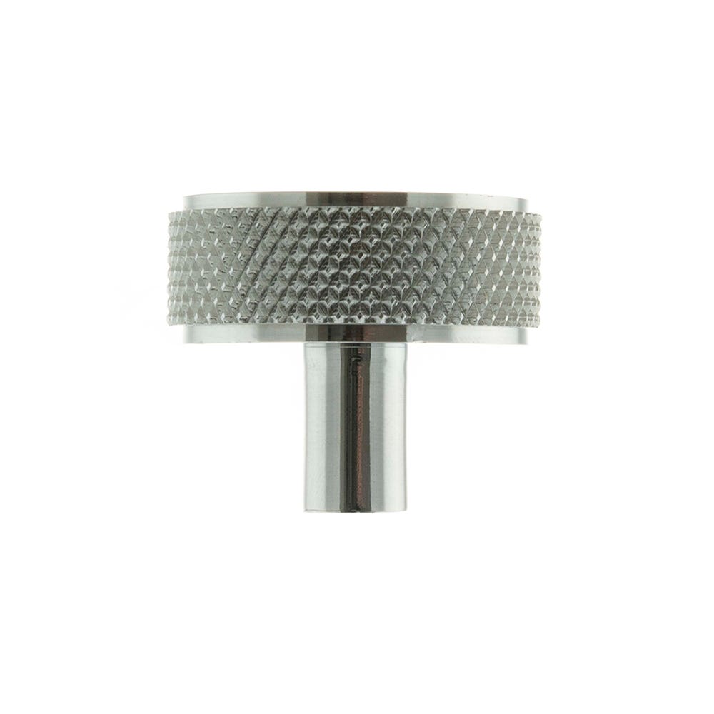 Millhouse Brass Hargreaves Knurled Cabinet Knob Polished Chrome