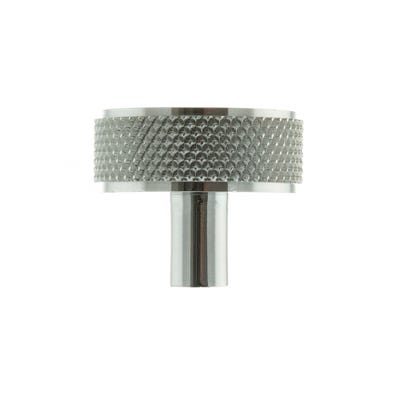 Millhouse Brass Hargreaves Knurled Cabinet Knob Polished Chrome