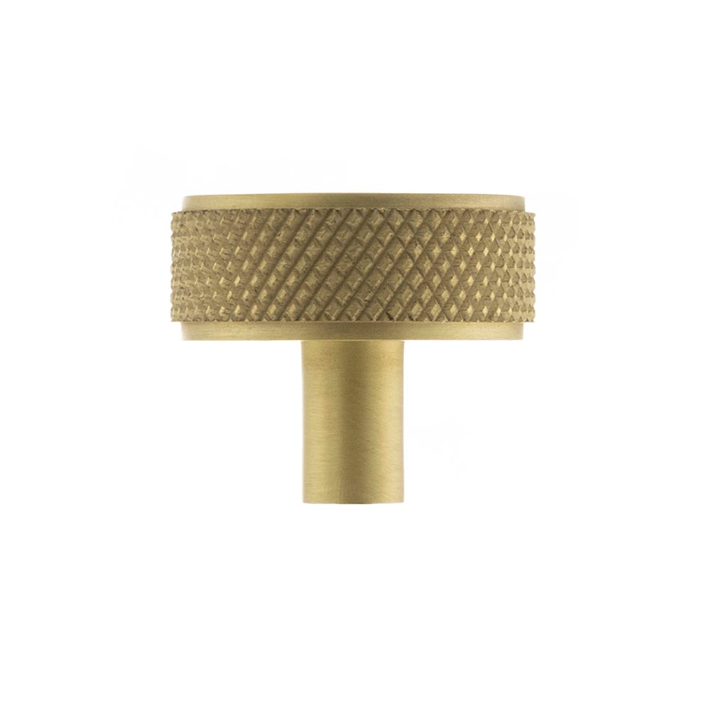 Millhouse Brass Hargreaves Knurled Cabinet Knob Satin Brass
