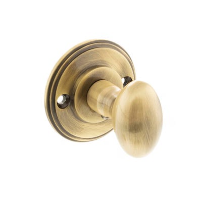 Millhouse Brass Solid Brass Oval WC Turn and Release - Antique Brass