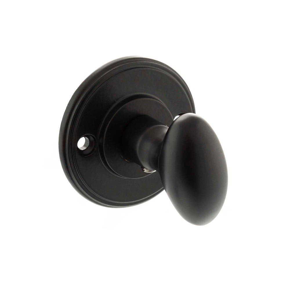 Millhouse Brass Oval WC Turn/Release Matt Black