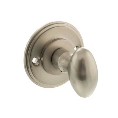 Millhouse Brass Solid Brass Oval WC Turn and Release - Satin Nickel