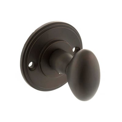 Millhouse Brass Solid Brass Oval WC Turn and Release - Urban Dark Bronze