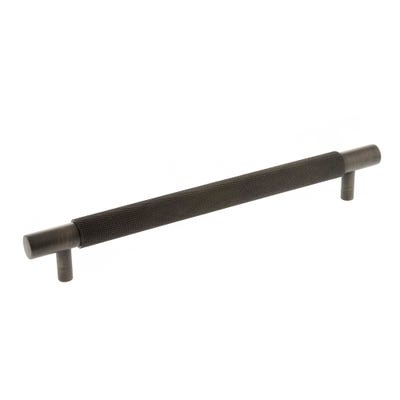 Millhouse Brass Knurled Cabinet Pull Handle 225mm x 20mm - Urban Bronze