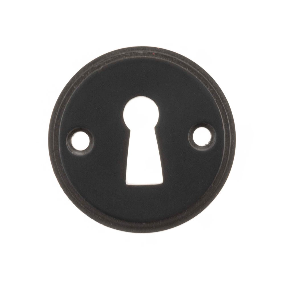 Millhouse Brass Open Key Hole Escutcheon Matt Black