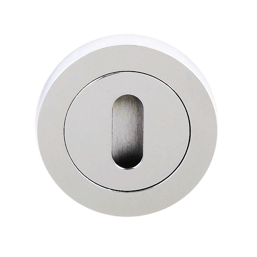 Millhouse Brass Key Escutcheon Polished Chrome