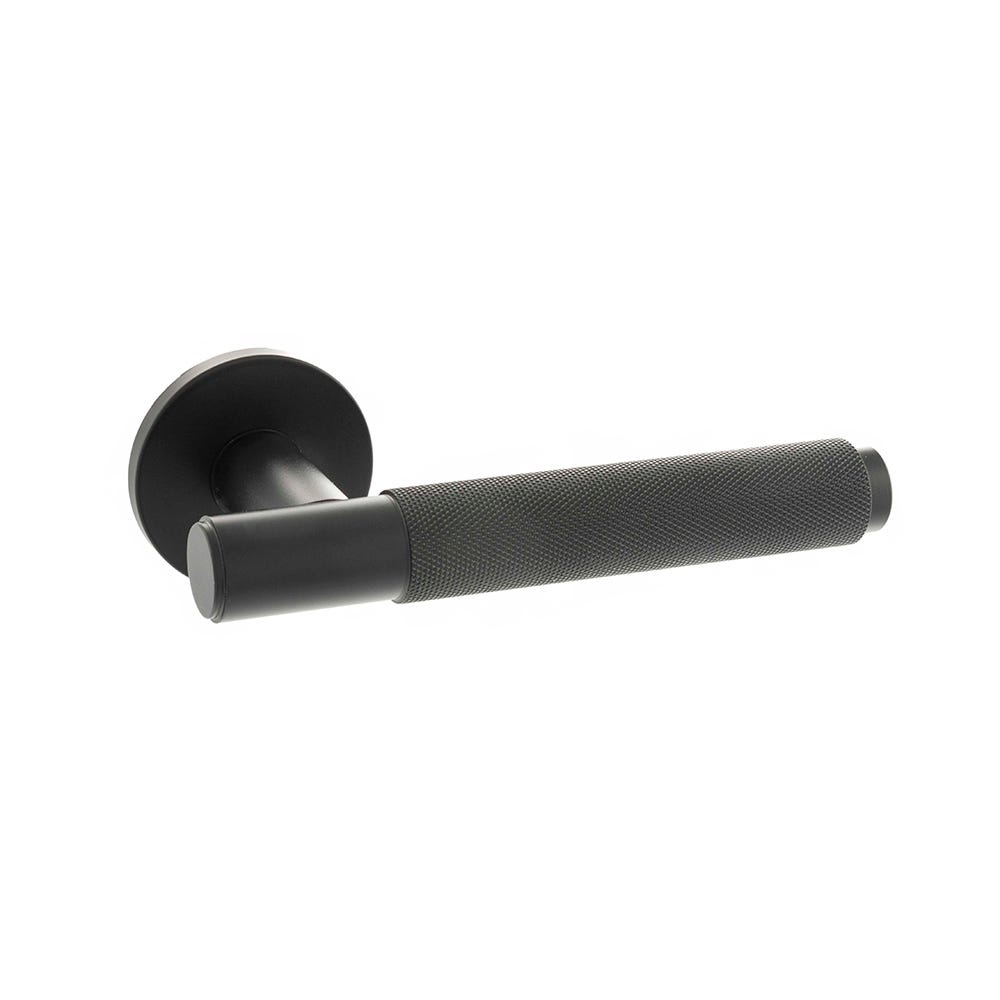 Millhouse Brass Crompton Lever On Slim Rose Matt Black