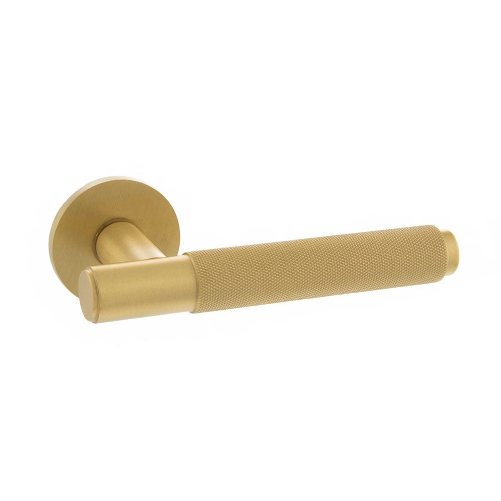Millhouse Brass Crompton Lever On Slim Rose Satin Brass