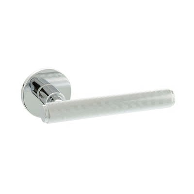 Millhouse Brass Stephenson Lever On Slim Rose Polished Chrome