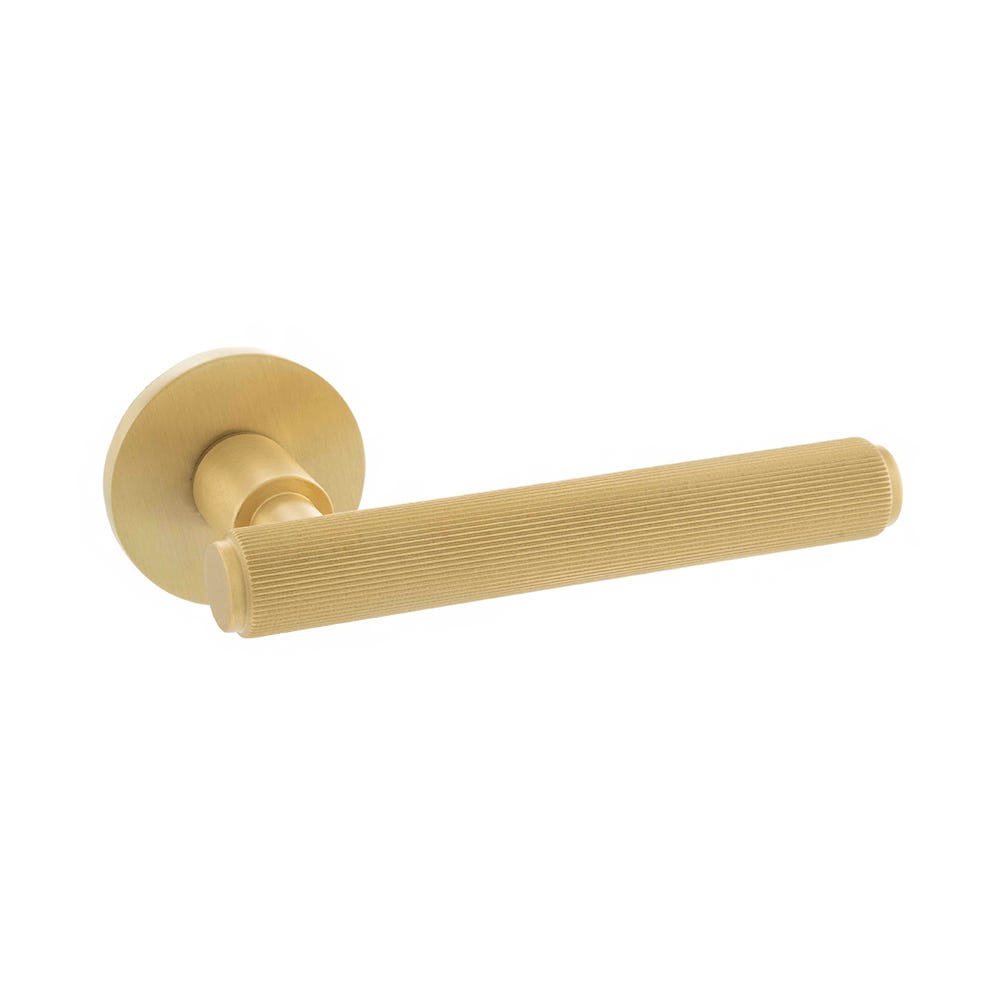 Millhouse Brass Stephenson Lever On Slim Rose Satin Brass