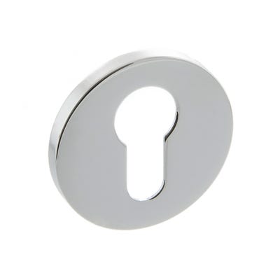 Millhouse Brass Euro Escutcheon Slim Rose Polished Chrome