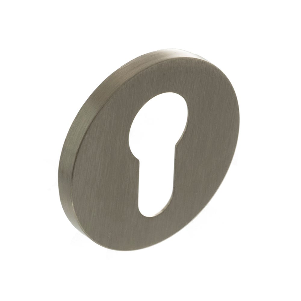 Millhouse Brass Euro Escutcheon Slim Rose Satin Nickel