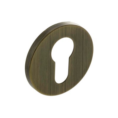 Millhouse Brass Euro Escutcheon Slim Rose Yester Bronze
