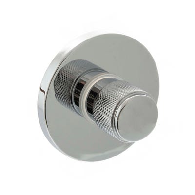 Millhouse Brass Knurled WC Turn/Release Slim Rose Polished Chrome