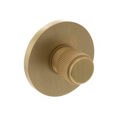 Millhouse Brass Linear WC Turn and Release on 5mm Slimline Round Rose - Satin Brass