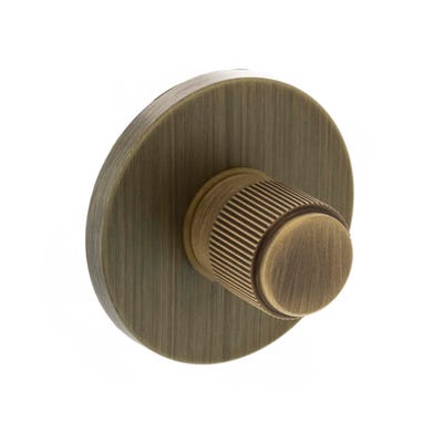 Millhouse Brass Linear WC Turn and Release on 5mm Slimline Round Rose - Yester Bronze