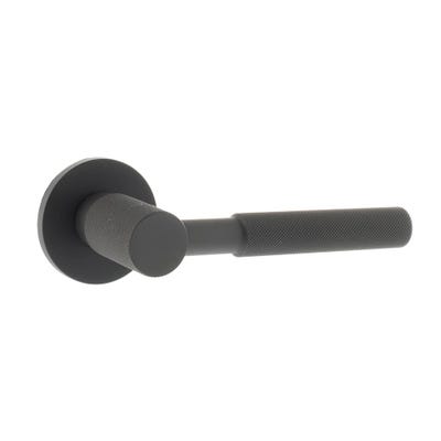 Millhouse Brass Mason Designer Lever on Slimline Round Rose - Matt Black