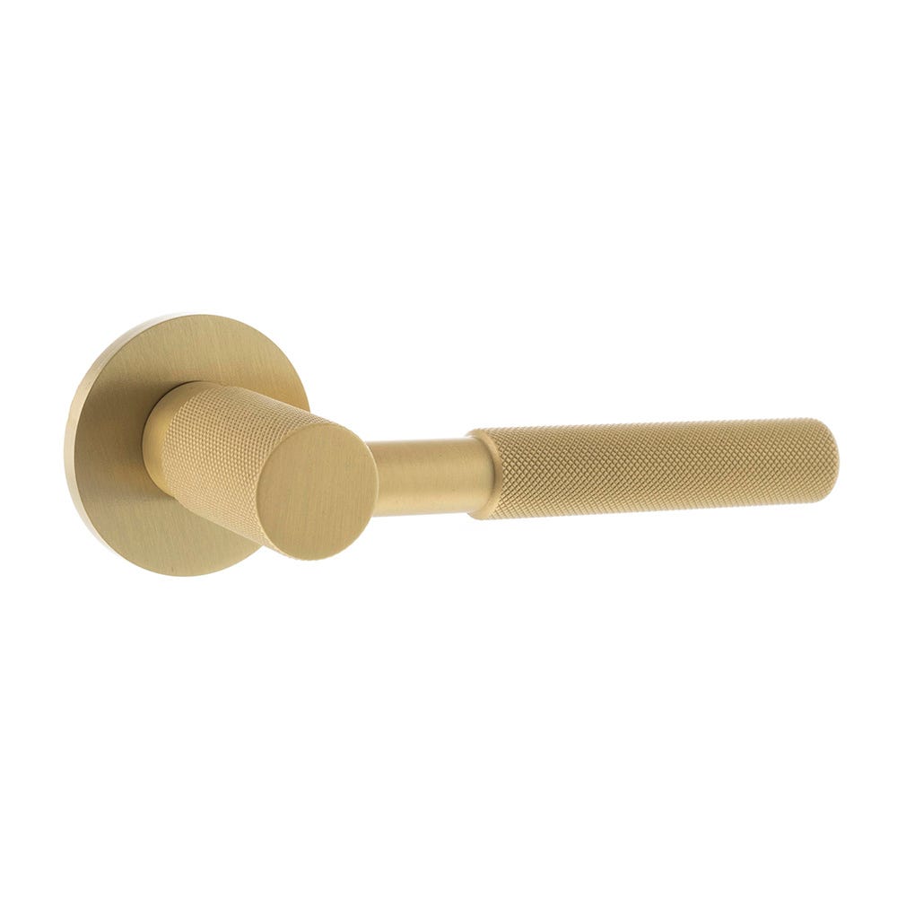 Millhouse Brass Mason Lever On Slim Rose Satin Brass