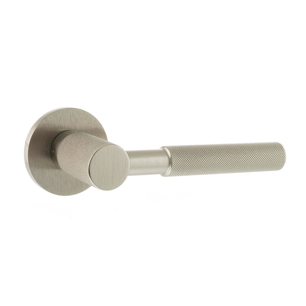 Millhouse Brass Mason Lever On Slim Rose Satin Nickel