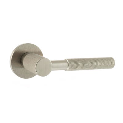 Millhouse Brass Mason Designer Lever on Slimline Round Rose - Satin Nickel