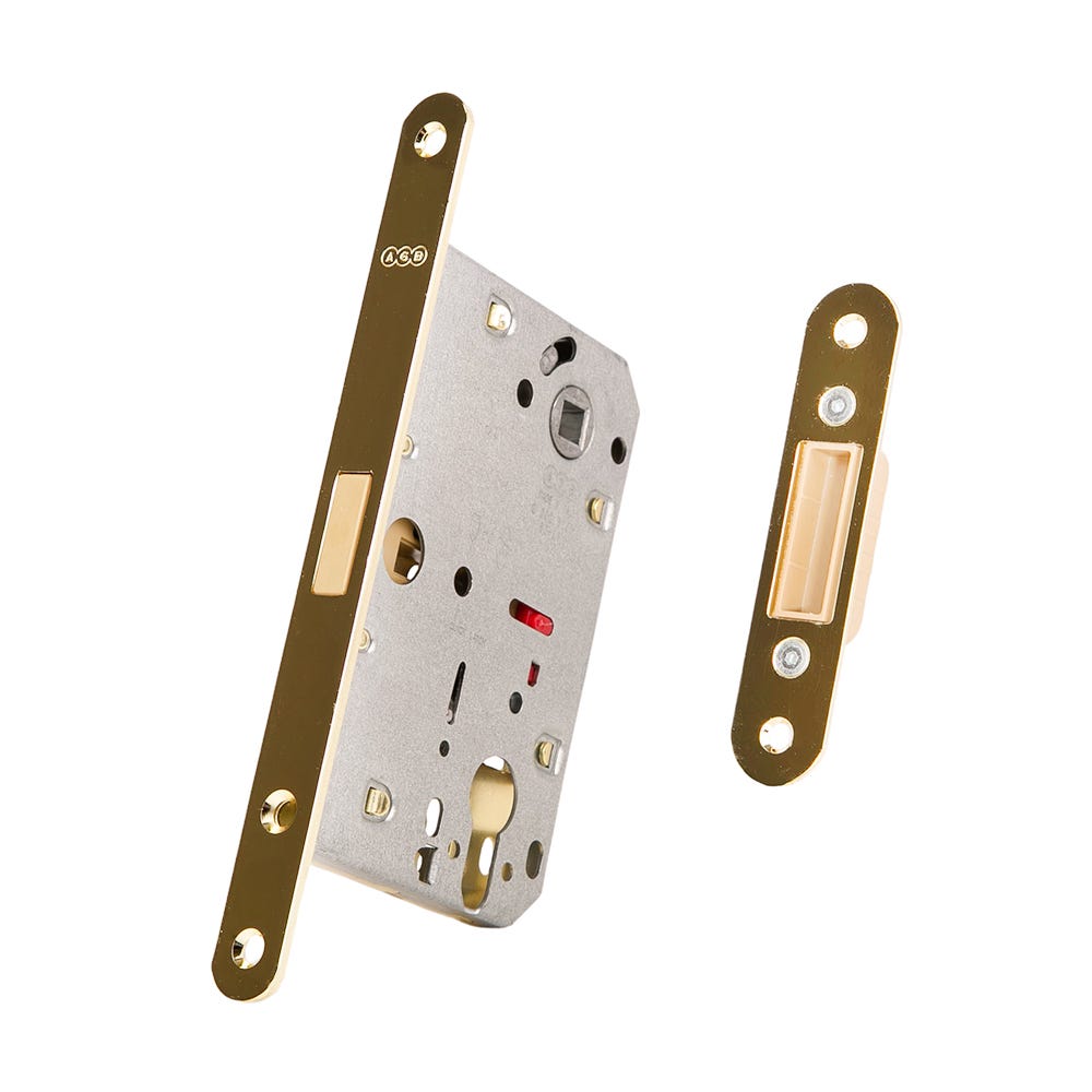 Polaris 2XT Magnetic Euro Sashlock 60mm Backset Polished Brass