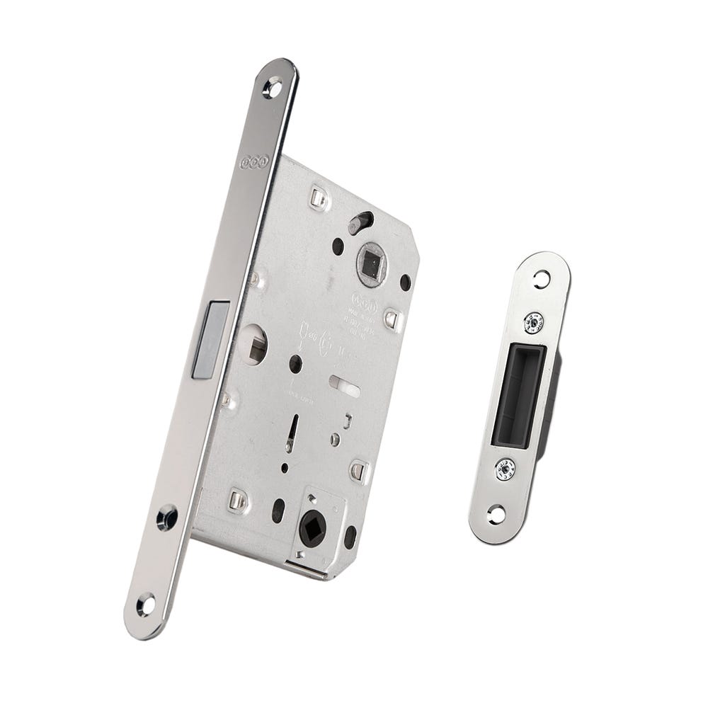 Polaris 2XT Magnetic Bathroom Lock 60mm Backset Polished Chrome