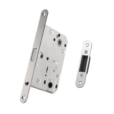 Polaris 2XT Magnetic Bathroom Lock 60mm Backset Polished Chrome