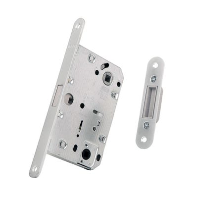 Polaris 2XT Magnetic Bathroom Lock 60mm Backset Satin Chrome