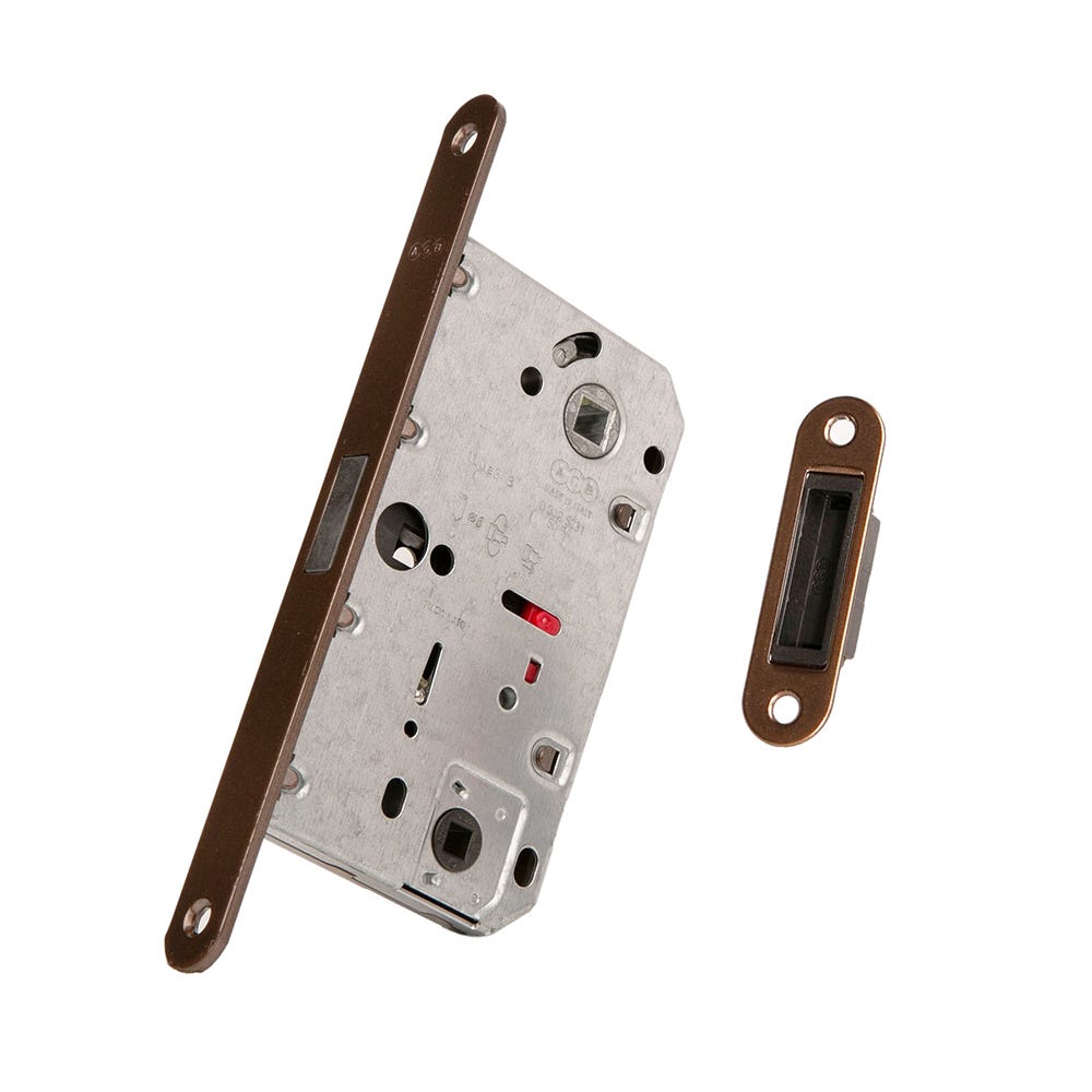 Polaris 2XT Magnetic Bathroom Lock 60mm Backset Bronze