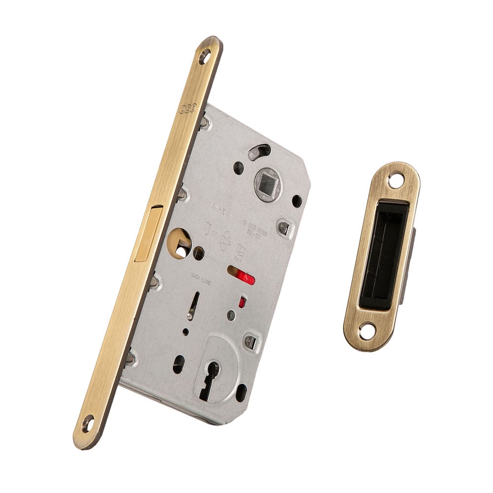 Polaris 2XT Magnetic Key Lock 50mm Backset Antique Brass