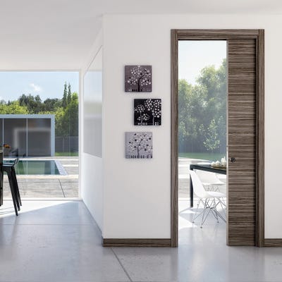Ermetika EvoKit Single Pocket Door System Raw Wood 1981 x 762 x 125mm EEK2GRW