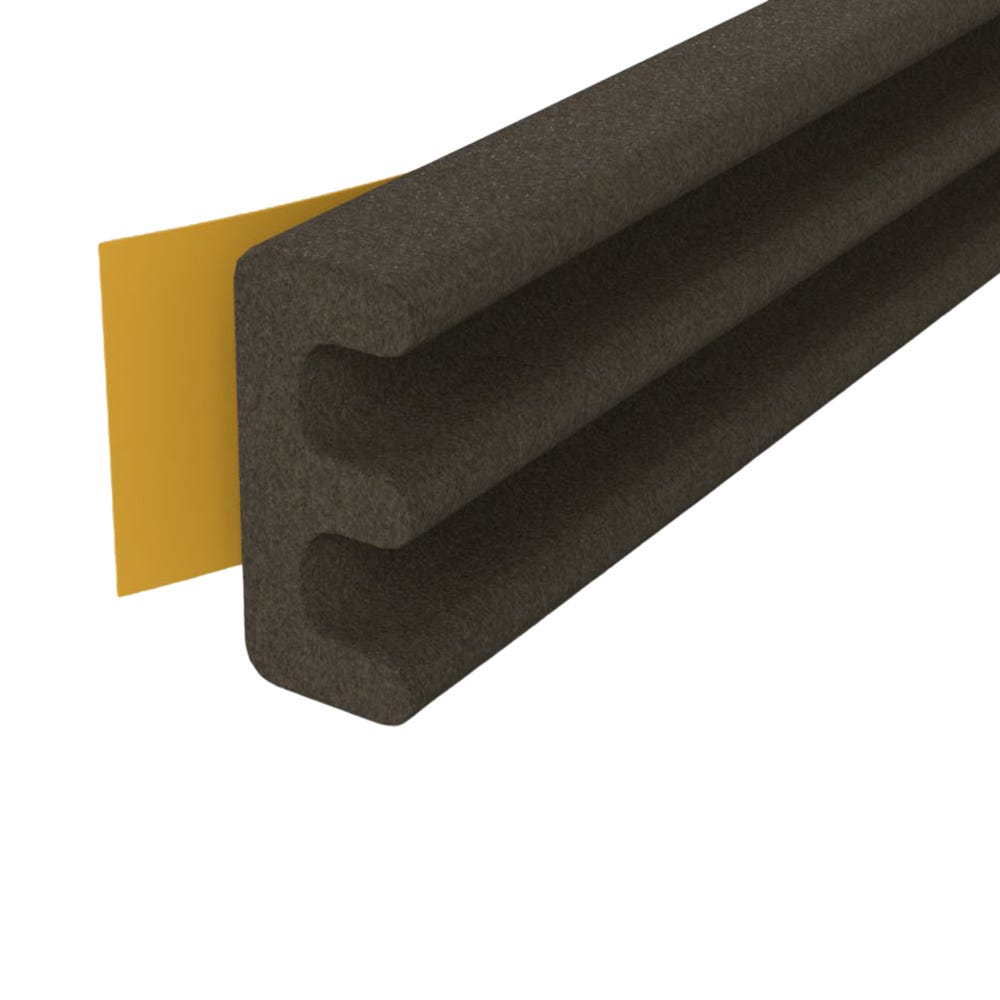 Stormguard EPDM 'E' Profile Draught Strip 5m Brown
