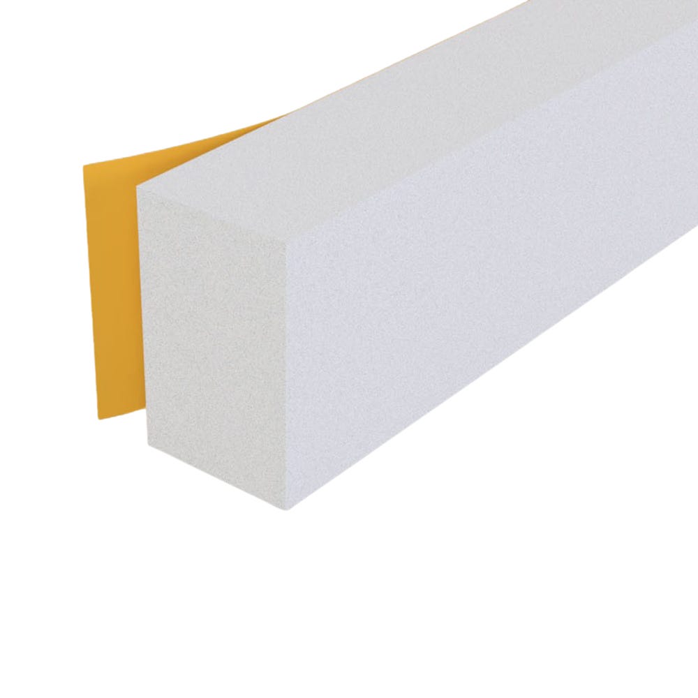 Stormguard Extra Thick Rubber Foam Weatherstrip 3.5m White