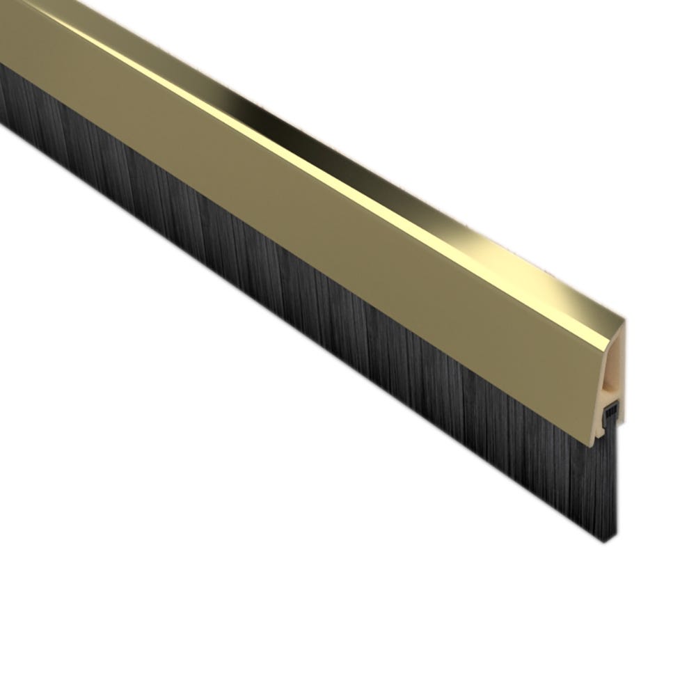 Stormguard Concealed Fix Bottom Door Seal Brush 838mm Gold 