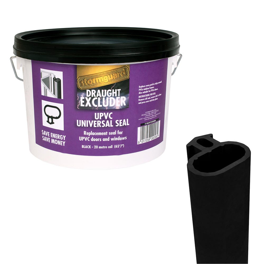 Stormguard uPVC Replacement Seal 20m Tub Black